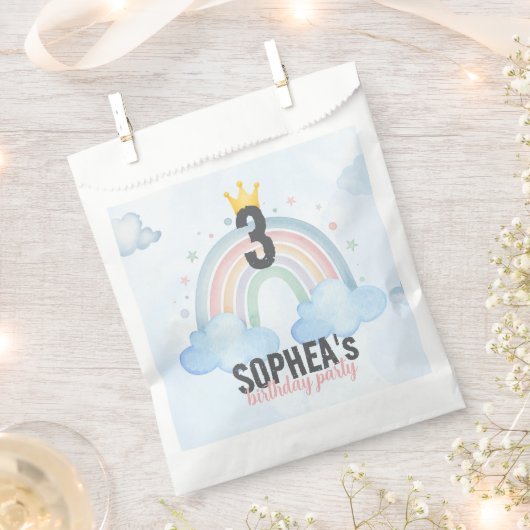 Magical Rainbow Birthday Invitation Geschenktütchen (Ausgeschnitten)