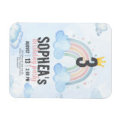 Magical Rainbow Birthday Invitation Magnet (Horizontal)
