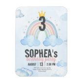 Magical Rainbow Birthday Invitation Magnet (Vertikal)
