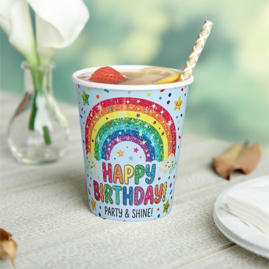 Magical Rainbow birthday party Paper Pappbecher (In Situ)