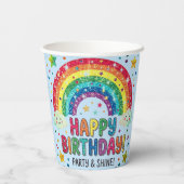 Magical Rainbow birthday party Paper Pappbecher (Rückseite)