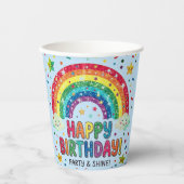 Magical Rainbow birthday party Paper Pappbecher (Vorderseite)