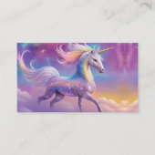 Magical Rainbow Glitter White Unicorn Sparkles Visitenkarte (Vorderseite)