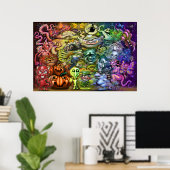 Magical Rainbow of Creatures Poster (Heimbüro)