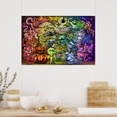 Magical Rainbow of Creatures Poster (Küche)