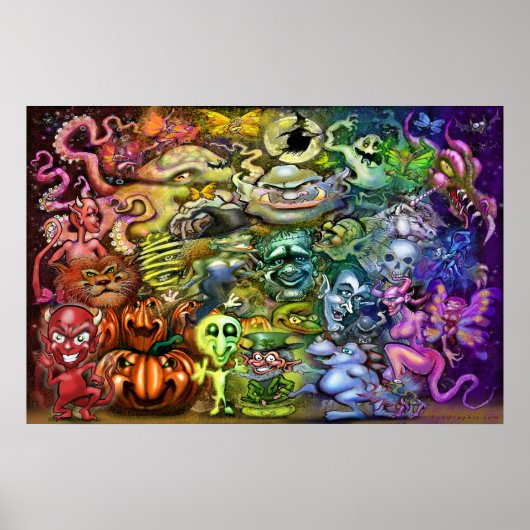 Magical Rainbow of Creatures Poster (Vorne)
