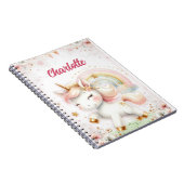 Magical Rainbow Pink Unicorns Spiral Notebook wate Notizblock (Rechte Seite)