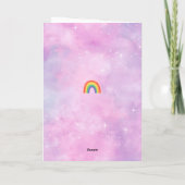 Magical Rainbow Puppy Children's Birthday Fantasy  Karte (Rückseite)