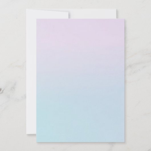 Magical Rainbow Unicorn 1st Birthday Invitation Einladung (Rückseite)