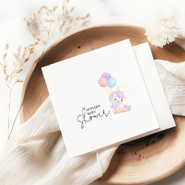 Magical Rainbow Unicorn Baby Shower Party Serviette