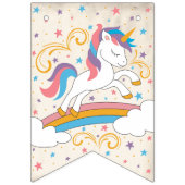 Magical Rainbow Unicorn Birthday Wimpelkette (Erste Fahne)