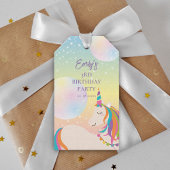Magical Rainbow Unicorn Girl Birthday Party Geschenkanhänger