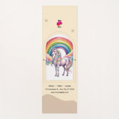 Magical Rainbow Unicorn name &logo Personalized Yogamatte (Vorderseite)
