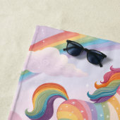 Magical Rainbow Unicorn name Personalized Strandtuch (Beispiel)