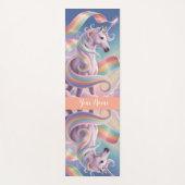 Magical Rainbow Unicorn name Personalized Yogamatte (Vorderseite)