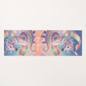 Magical Rainbow Unicorn name Personalized Yogamatte (Vorderseite (Horizontal))