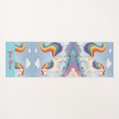 Magical Rainbow Unicorn name Personalized Yogamatte (Vorderseite (Horizontal))