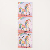 Magical Rainbow Unicorn name Personalized Yogamatte (Vorderseite)