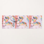 Magical Rainbow Unicorn name Personalized Yogamatte (Vorderseite (Horizontal))
