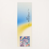 Magical Rainbow Unicorn name Personalized Yogamatte (Vorderseite)