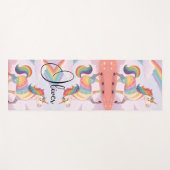 Magical Rainbow Unicorn name Personalized Yogamatte (Vorderseite (Horizontal))