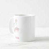 Magical Rainbow Unicorn Personalized Kaffeetasse (Vorderseite Links)