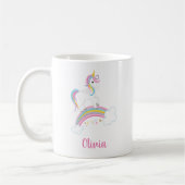 Magical Rainbow Unicorn Personalized Kaffeetasse (Links)