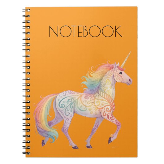 Magical Rainbow Unicorn Personalized Notizblock (Vorderseite)