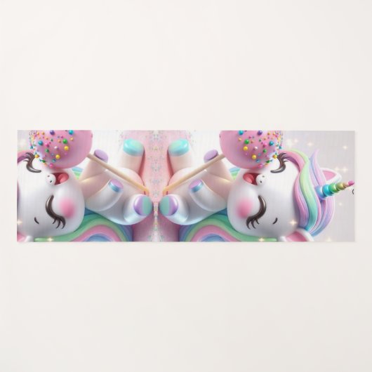 Magical Rainbow Unicorn  Personalized  Yogamatte (Vorderseite (Horizontal))