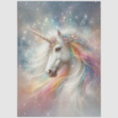 Magical Rainbow Unicorn Portrait Decoupage Seidenpapier (Vorderseite)