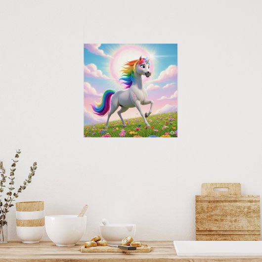 Magical Rainbow Unicorn Poster (Küche)
