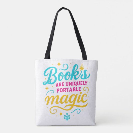 Magical Reader’s Tote – Sparkling “Books Are Magic Tasche (Rückseite)