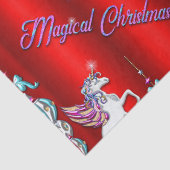 Magical Red Unicorn Weihnachten Seidenpapier (Detail)