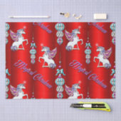Magical Red Unicorn Weihnachten Seidenpapier (Handwerk)