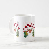 Magical Reindeer Bells and Christmas Tree Design  Kaffeetasse (Vorderseite Links)