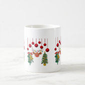 Magical Reindeer Bells and Christmas Tree Design  Kaffeetasse (Mittel)