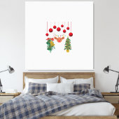 Magical Reindeer Bells and Christmas Tree Design  Leinwanddruck (Insitu (Schlafzimmer))
