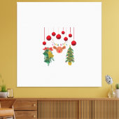 Magical Reindeer Bells and Christmas Tree Design  Leinwanddruck (Insitu (Wohnzimmer))