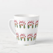 Magical Reindeer Bells and Christmas Tree Design Milchtasse (Linke Ecke)