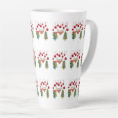 Magical Reindeer Bells and Christmas Tree Design Milchtasse (Rechte Ecke)