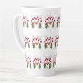 Magical Reindeer Bells and Christmas Tree Design Milchtasse (Linke Ecke)
