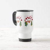 Magical Reindeer Bells and Christmas Tree Design Reisebecher (Vorderseite Links)