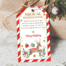 Magical Reindeer Food Favor Tag Weihnachtsgeschenk
