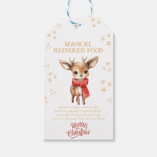 Magical Reindeer Food Favor Tag Weihnachtsgeschenk Geschenkanhänger (Vorderseite)