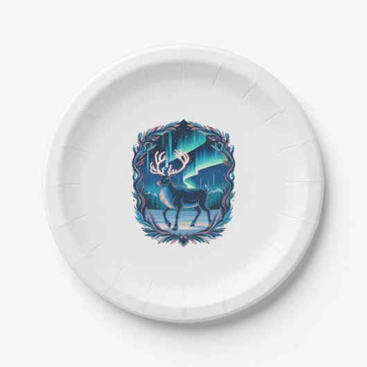 Magical Reindeer Glow Pappteller (Vorderseite)