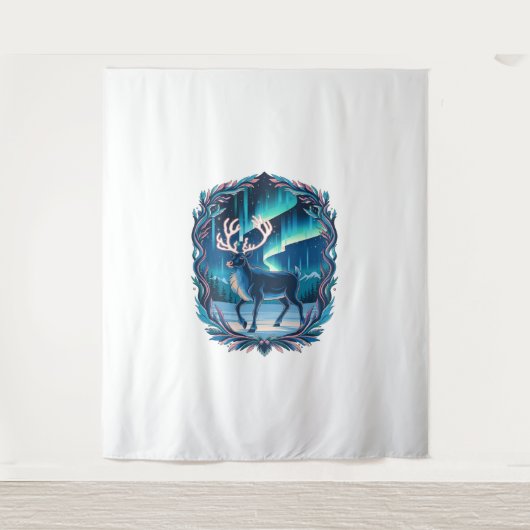 Magical Reindeer Glow Wandteppich (Vorderseite)