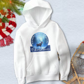 Magical Reindeer Snowy Forest Christmas Gift Art Hoodie