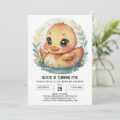 Magical River Duck Birthday Einladung (Stehend Vorderseite)