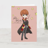 Magical Ron Weasley Watercolor Karte (Vorderseite)