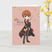 Magical Ron Weasley Watercolor Karte (Gelbe Blume)